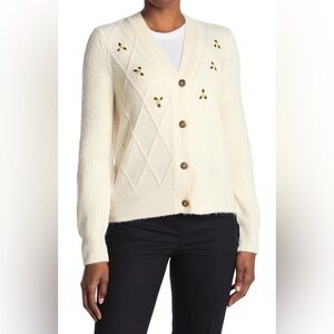 CLICHE Floral Embroidered Cardigan